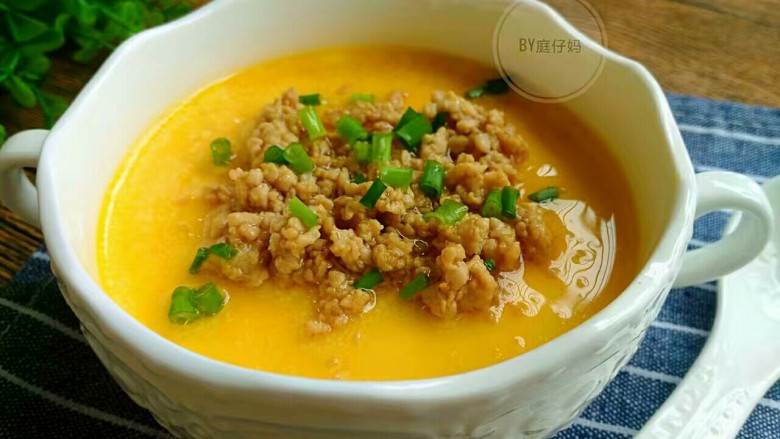 Steamed Egg with Minced Pork and Tofu