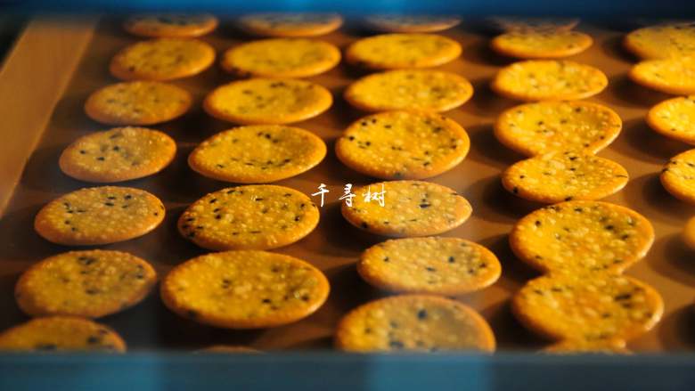 Black sesame egg tile biscuits, a baby snack you can't stop eating