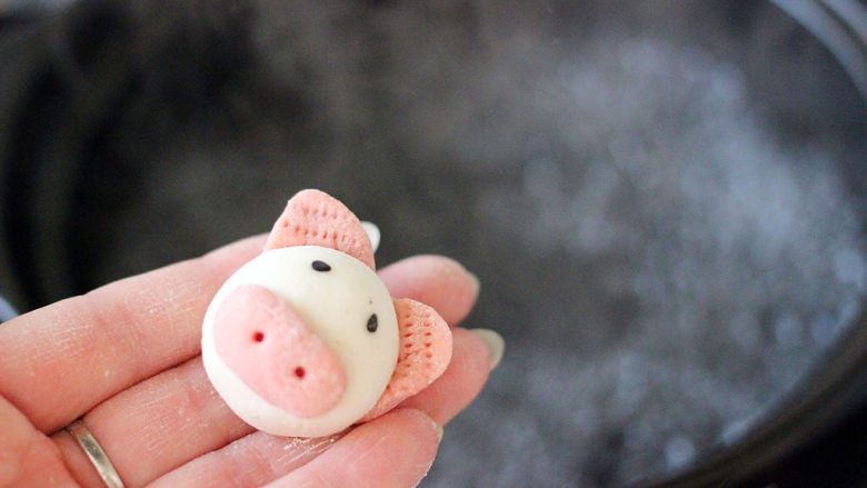 Cute Pig Black Sesame Rice Balls