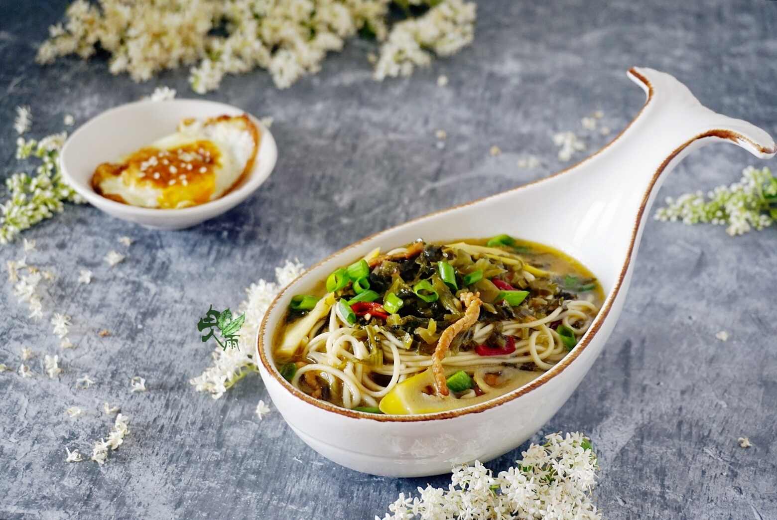 Spring Bamboo Noodles with Pickled Vegetables, Shredded Pork and Spring Bamboo Shoots