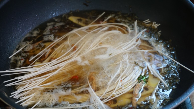 Spring Bamboo Noodles with Pickled Vegetables, Shredded Pork and Spring Bamboo Shoots