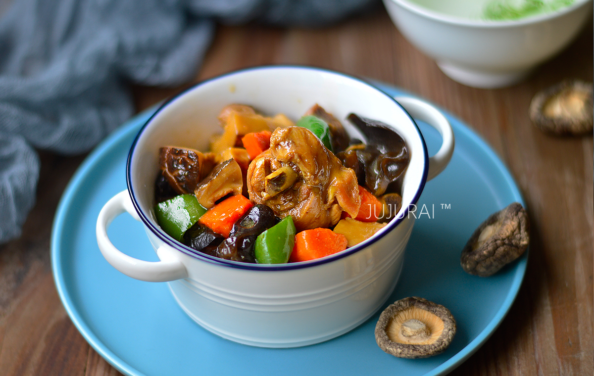 Braised Chicken Legs with Mushrooms