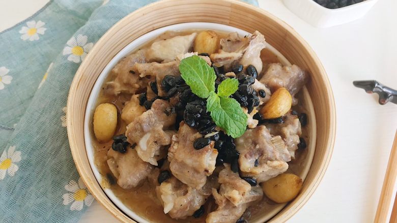 Tea Food Steamed Pork Ribs with Black Beans