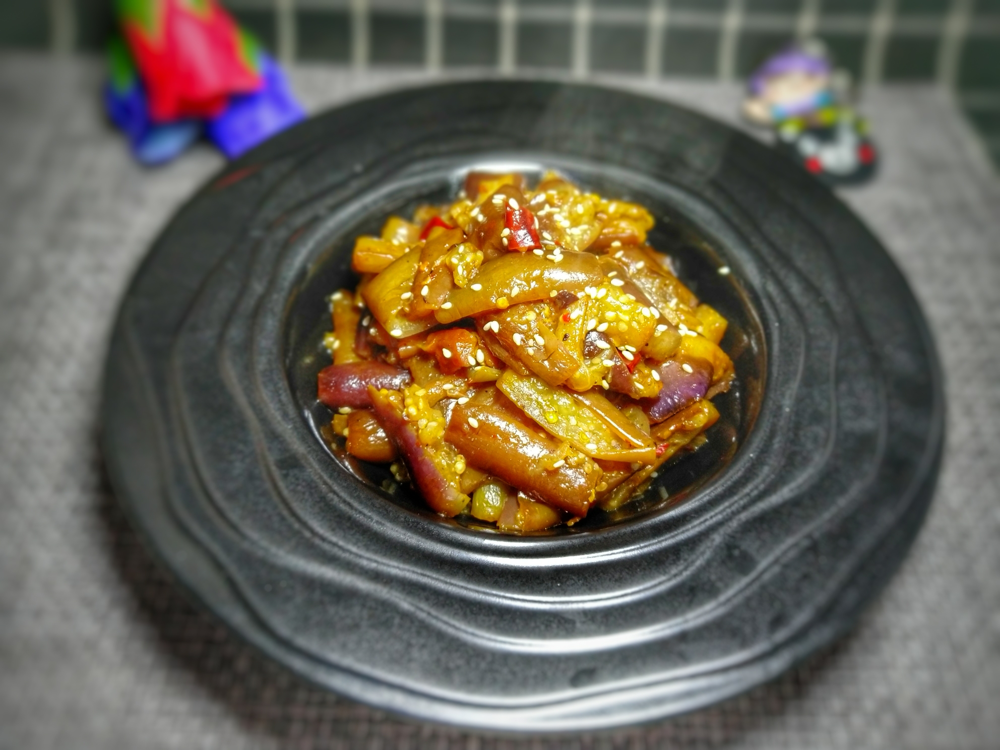 Braised eggplant