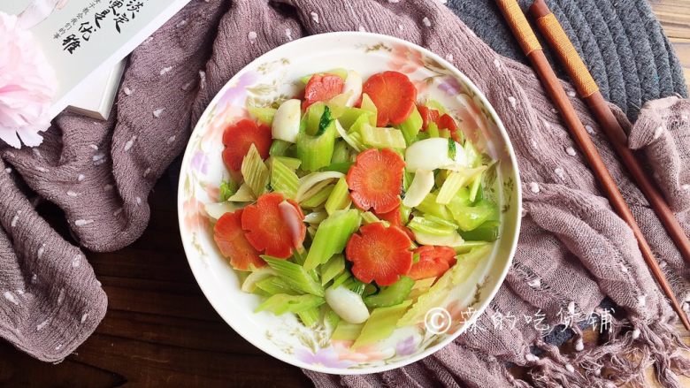 Sauteed Celery, Lily and Carrots