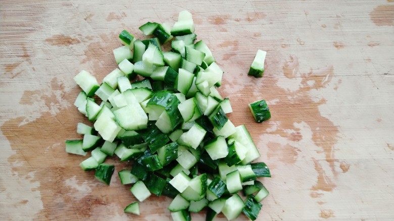 Cucumber, Green Vegetable and Egg Fried Rice