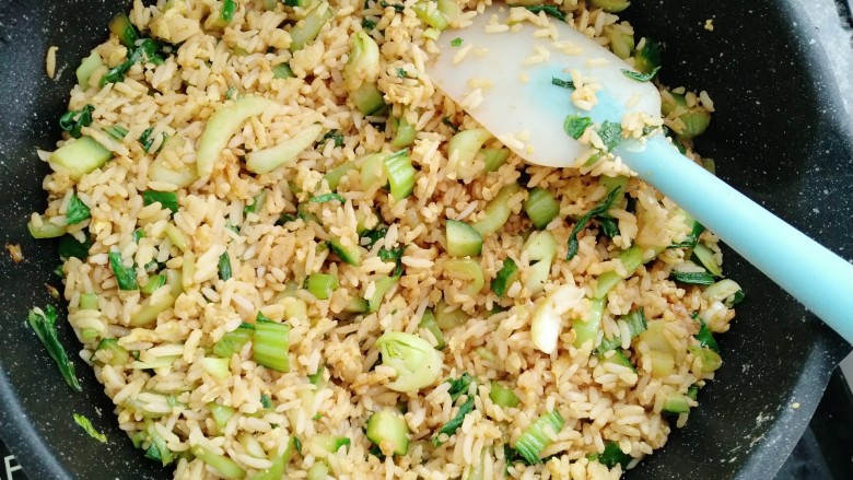 Cucumber, Green Vegetable and Egg Fried Rice