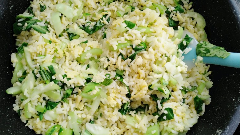 Cucumber, Green Vegetable and Egg Fried Rice