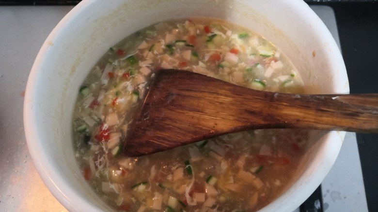 Cucumber and preserved egg soup