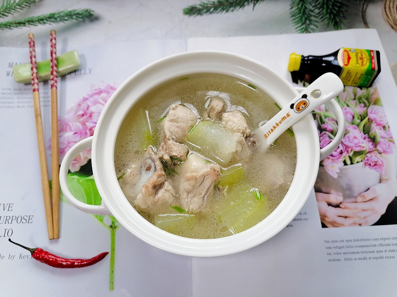 Spare ribs and winter melon soup