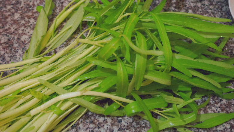 Bean curd and water spinach