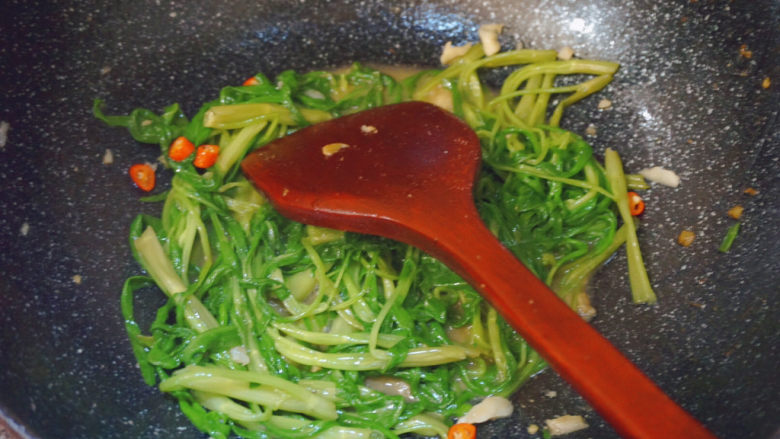 Bean curd and water spinach