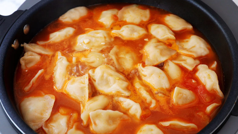 Tomato soup dumplings