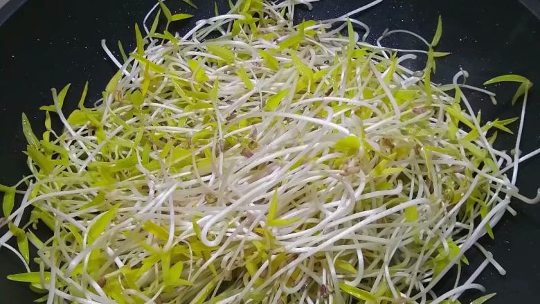 Breakfast ready in three minutes~~ Fried rice noodles with sprouts and minced meat