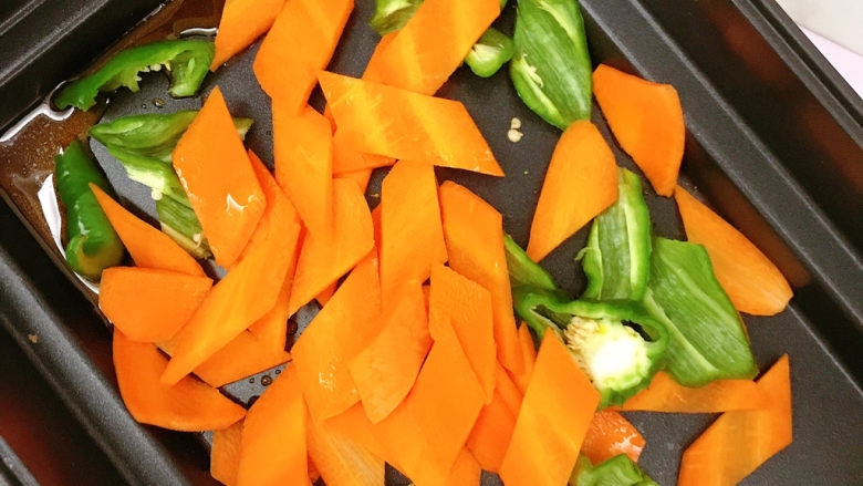 Fried carrots and bacon