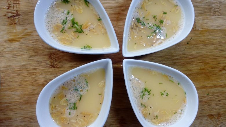 Steamed Egg Custard with Shrimp Skin