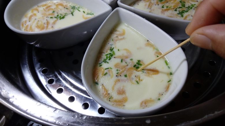 Steamed Egg Custard with Shrimp Skin