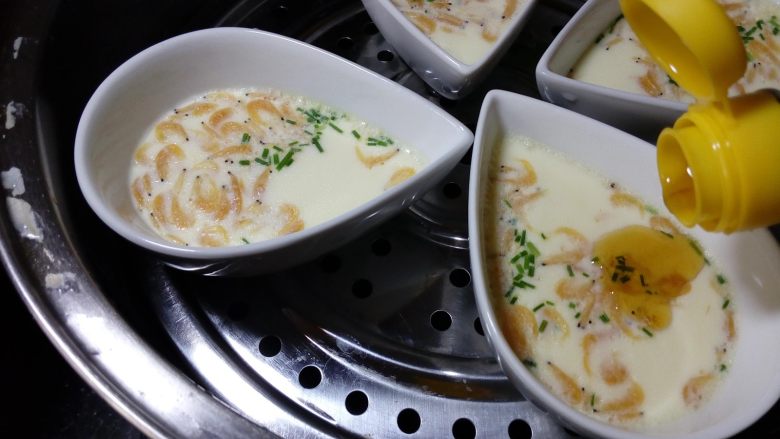 Steamed Egg Custard with Shrimp Skin