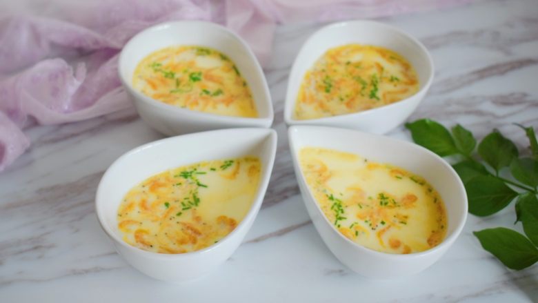 Steamed Egg Custard with Shrimp Skin