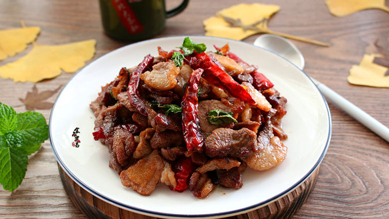 Spicy Mint Fried Lamb