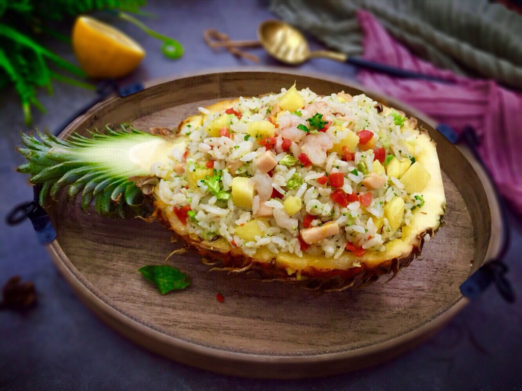 #春食春色#Pineapple Shrimp Colorful Rice