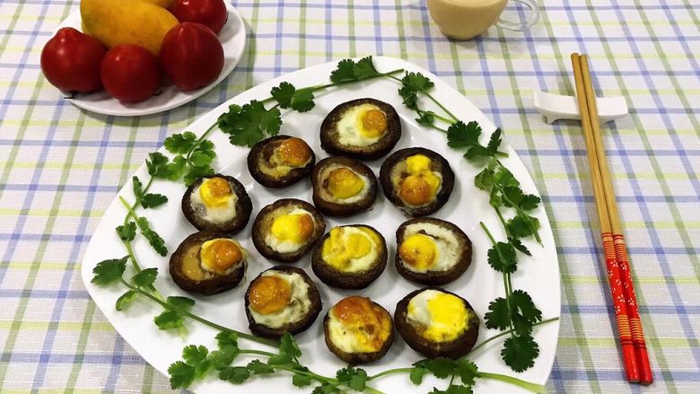 Shiitake Mushrooms and Quail Eggs