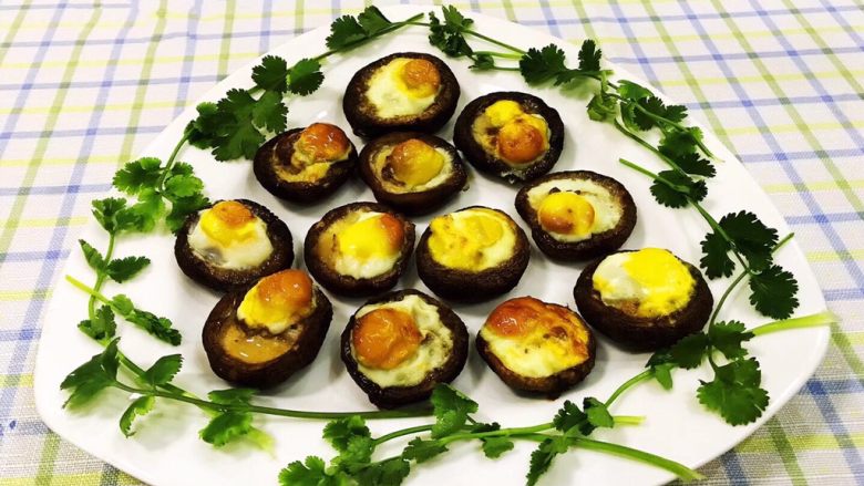 Shiitake Mushrooms and Quail Eggs