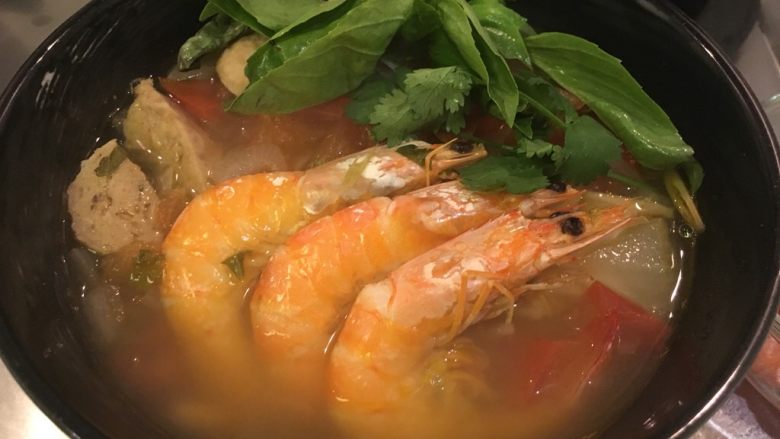 Thai Hot and Sour Shrimp Noodle Soup