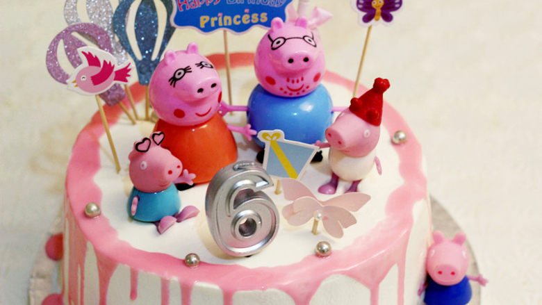 [Peppa Pig Themed Birthday Cake]