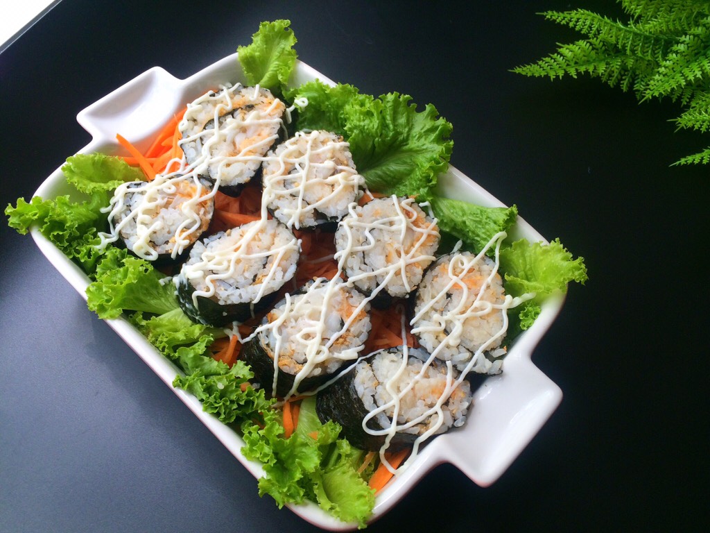 Cod floss sushi