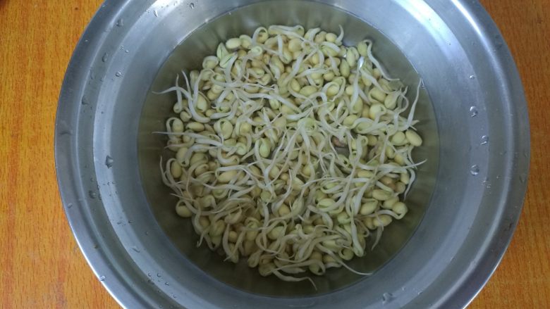 Fried bean sprouts with broccoli