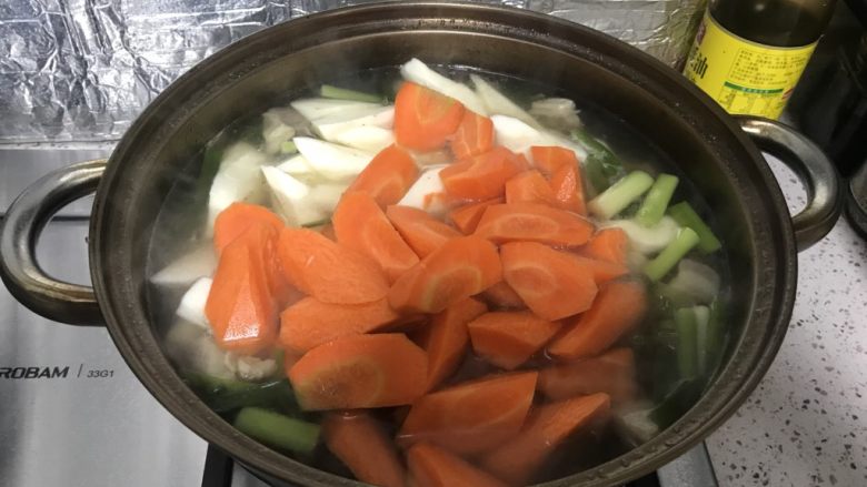 Carrot, Yam and Lamb Soup