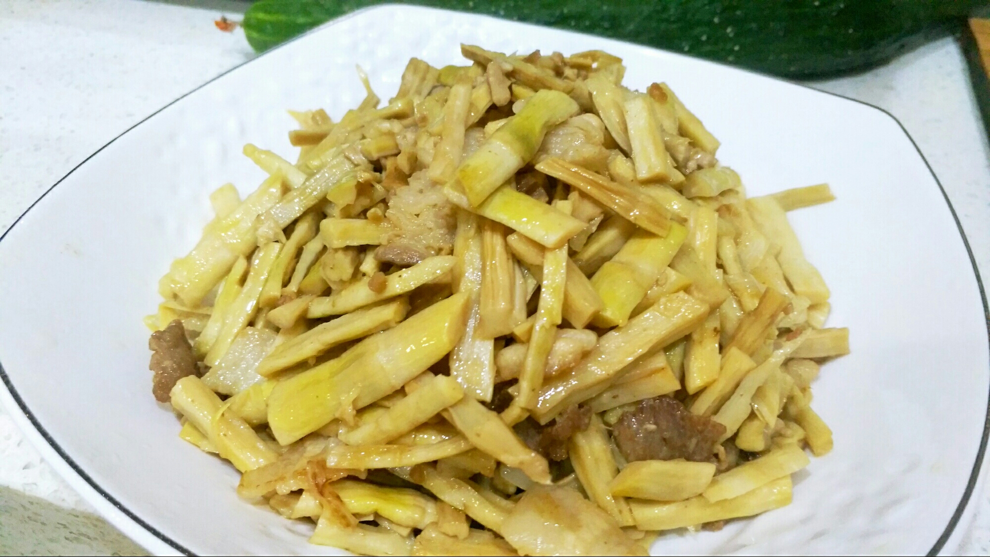 Stir-fried dried bamboo shoots