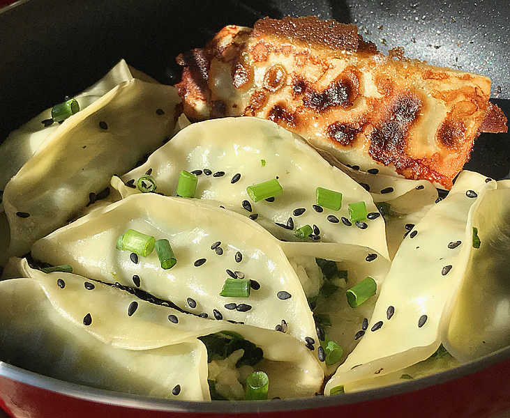 Krill and Chive Pot Stickers