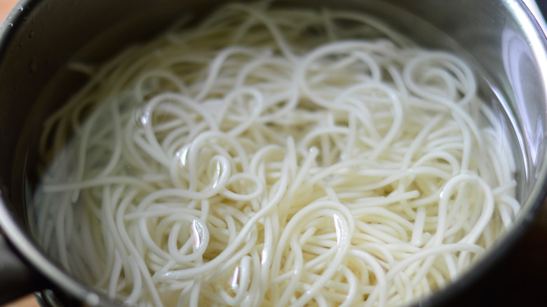 Noodles with shredded chicken sauce