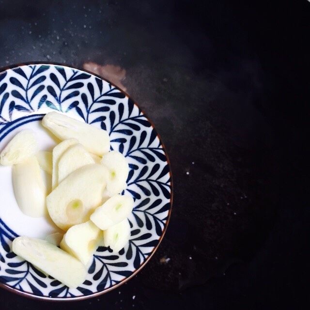 Stir-fried organic cauliflower