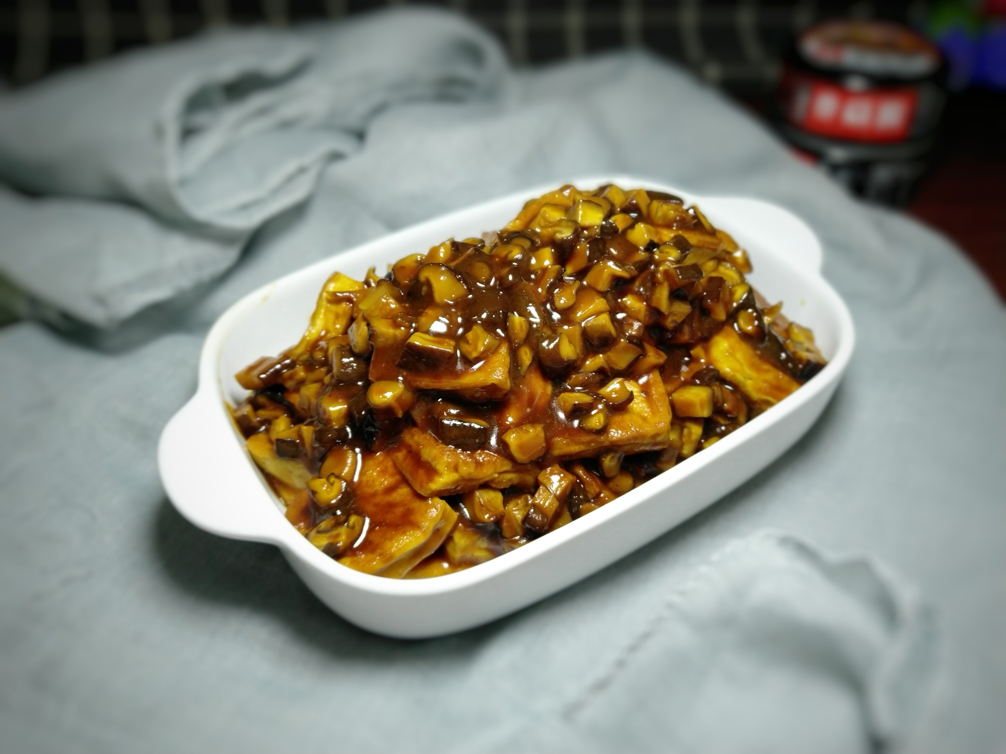 Braised Tofu with Mushrooms