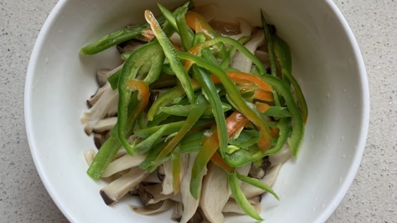 Hand-shreded king oyster mushroom