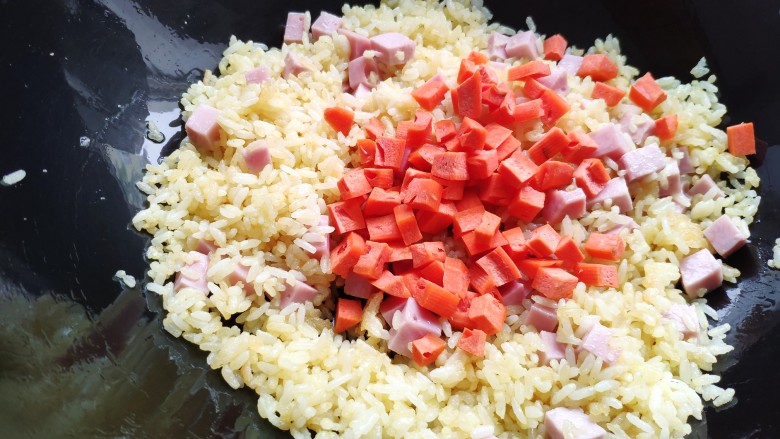 Ham, Pea and Egg Fried Rice