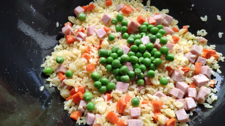 Ham, Pea and Egg Fried Rice