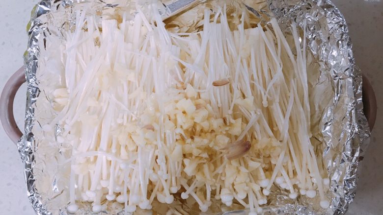 Tin foil enoki mushrooms (oven version)