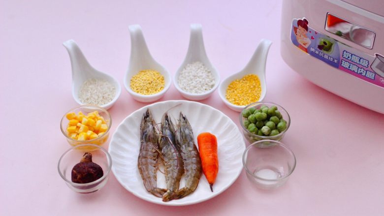 Double rice porridge with shrimp and vegetables (baby food supplement)