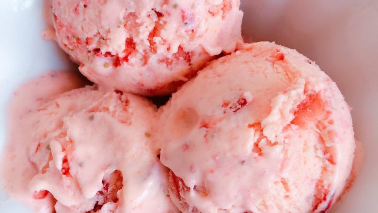 Pink strawberry ice cream—no oven required series