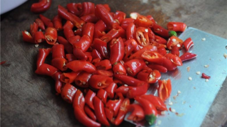 Homemade chopped chili