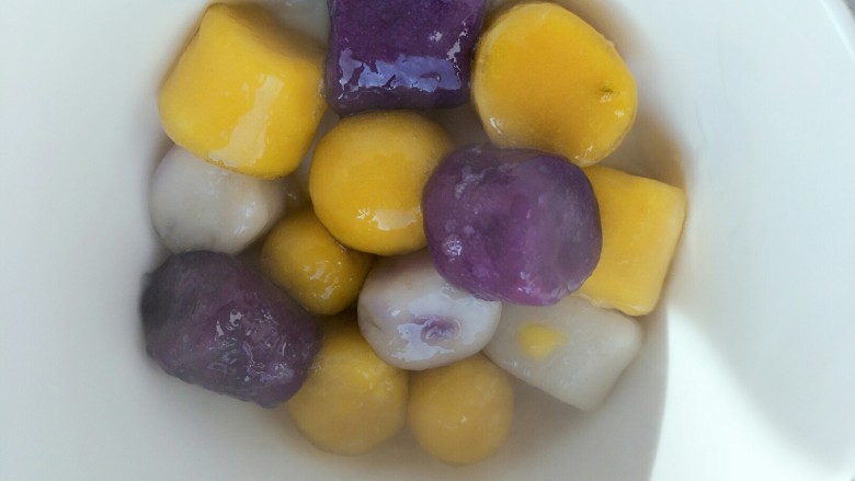 Three-color taro balls, fresh taro fairy