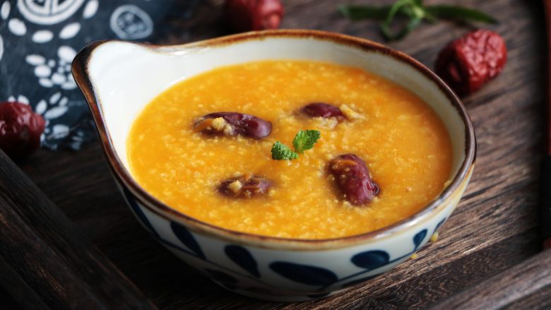 Pumpkin, Red Dates and Millet Porridge (Healthy)