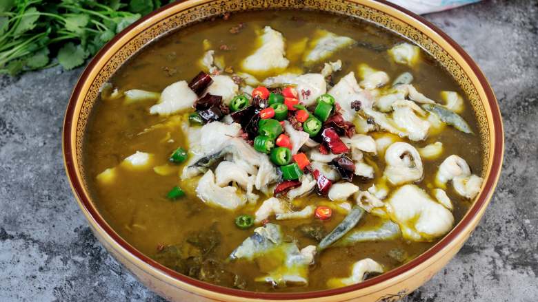 Kuaishou pickled fish, fresh and tender fish, pickled cabbage, and refreshing hard dish for banquets