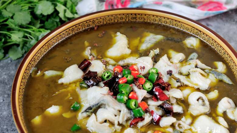 Kuaishou pickled fish, fresh and tender fish, pickled cabbage, and refreshing hard dish for banquets