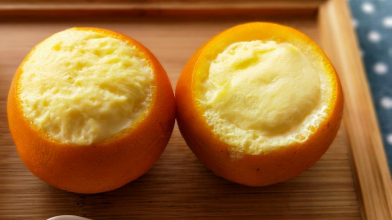 Orange Milk Steamed Egg