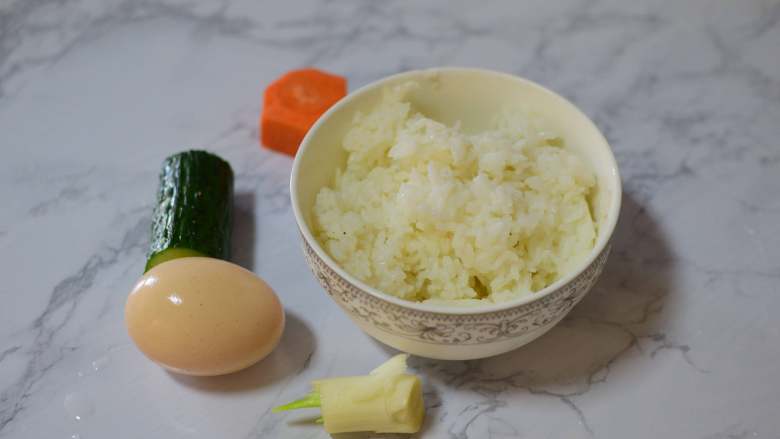 Cucumber and Egg Fried Rice